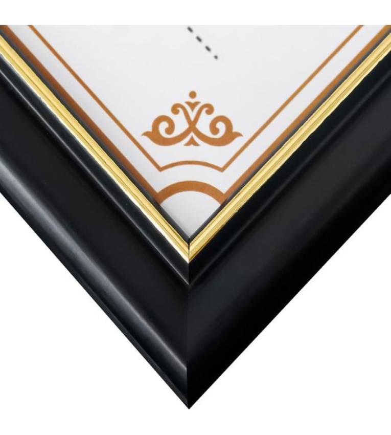 Cadre photo A4 en bois (certificat, document, diplôme)pour affichage mural sur table